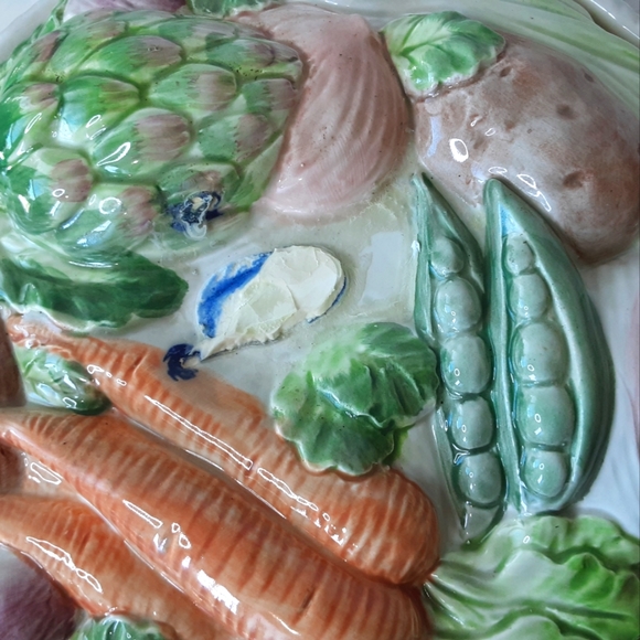 FITZ & FLOYD Round Covered Casserole Dish Garden Basket Vege - Picture 6 of 10